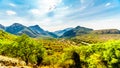 View of the Valley of the Elephant with the village of Twenyane along the Olifant River Royalty Free Stock Photo