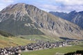 View of the valley, Livigno, Italy Royalty Free Stock Photo
