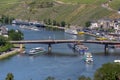 The city Bernkastel-Kues on river Moselle, Germany Royalty Free Stock Photo