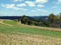View into valley of river Sauer in the Ardennes of Luxembourg Royalty Free Stock Photo
