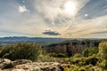 View on valley of roquebrune sure agens, cote d`azur, france Royalty Free Stock Photo