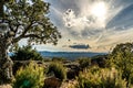 View on valley of roquebrune sure agens, cote d`azur, france Royalty Free Stock Photo