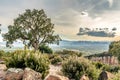 View on valley of roquebrune sure agens, cote d`azur, france Royalty Free Stock Photo