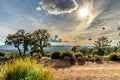 View on valley of roquebrune sure agens, cote d`azur, france Royalty Free Stock Photo