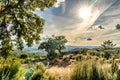 View on valley of roquebrune sure agens, cote d`azur, france Royalty Free Stock Photo