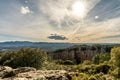 view on valley of roquebrune sure agens, cote d\'azur, france Royalty Free Stock Photo