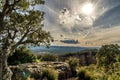 view on valley of roquebrune sure agens, cote d\'azur, france Royalty Free Stock Photo