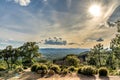 view on valley of roquebrune sure agens, cote d\'azur, france Royalty Free Stock Photo