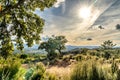 view on valley of roquebrune sure agens, cote d\'azur, france Royalty Free Stock Photo