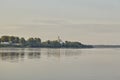 View on the valley of Volga river from the hill Royalty Free Stock Photo