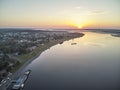 View on the valley of Volga river from the hill Royalty Free Stock Photo