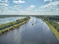 View on the valley of Volga river from the hill Royalty Free Stock Photo