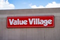 View of Value Village Signage in Canada. Royalty Free Stock Photo