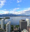 View from Vancouver Downtown on Vancouver Harbor Royalty Free Stock Photo