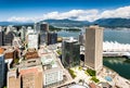 View from Vancouver Lookout Harbour Centre Tower. Royalty Free Stock Photo