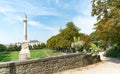 View of the Vanneau-Papu memorial statue in Thabor Park in Rennes Royalty Free Stock Photo