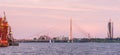 VanÃÂ¡u Bridge on the river Daugava, in Riga, Latvia