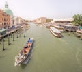 View of vaporetto station on grand canal Royalty Free Stock Photo