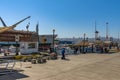 View of a variety of ships in the port of Valparaiso, Chile