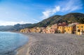 View of Varigotti Beach, Savona, Ligurian coast, Italy. Royalty Free Stock Photo