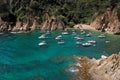 View of various boats and yachts on the clear water in a calm bay