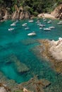 View of various boats and yachts on the clear water in a calm bay