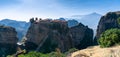 View of the Varlaam Monastery and landscape of Meteora