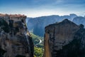 View of the Varlaam Monastery and landscape of Meteora