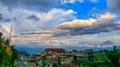 the view on the slopes of the cleft mountain Temanggung, Indonesia Royalty Free Stock Photo