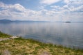 View of the vast Yellowstone Lake on a sunny summer day, Yellowstone National Park, USA