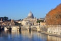 View at Vatican City and Sant'Angelo's Bridge Royalty Free Stock Photo