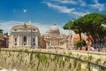 View of Vatican, Italy. Architecture and landmark of Rome. Royalty Free Stock Photo