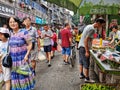 A view of vegetable market in wuhan city