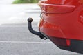 View of the vehicle hitch closeup Royalty Free Stock Photo