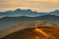 View from Velka Chochula mountain towards High Tatras