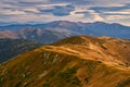 View from Velka Chochula mountain towards main mountain ridge of Low Tatras