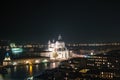 The view of Venice from the top of Campanile di San Marco at night Royalty Free Stock Photo