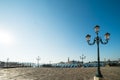 View of Venice towards the canal and gondolas