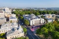 View of Verkhovna Rada building in spring morning