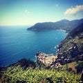 View of Vernazza AND Monterosso al Mare Royalty Free Stock Photo