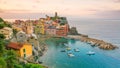 View of Vernazza. One of five famous colorful villages of Cinque Terre National Park