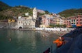 Vernazza, 5 Terre, La Spezia province, Ligurian coast, Italy. Royalty Free Stock Photo