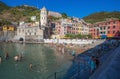 Vernazza, 5 Terre, La Spezia province, Ligurian coast, Italy. Royalty Free Stock Photo