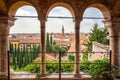 View from Verona from a pavilion at the public park Giardino Giusti Royalty Free Stock Photo