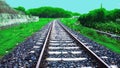 View of a very beautiful railway line in India