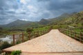 View of a very beautiful valley whit a nice bridge