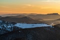 View from Veterne hill in winter Mala Fatra mountains in Slovakia Royalty Free Stock Photo