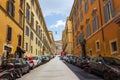 Street at Trevi area historic Rome city Italy Royalty Free Stock Photo