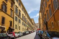 Street at Trevi area historic Rome city Italy Royalty Free Stock Photo