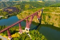 Aerial view of Garabit Viaduct, France Royalty Free Stock Photo